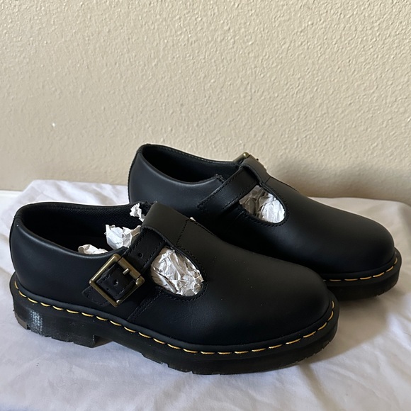 Dr. Martens Shoes - Dr. Martens Black Leather Loafers Mary Jane work shoes